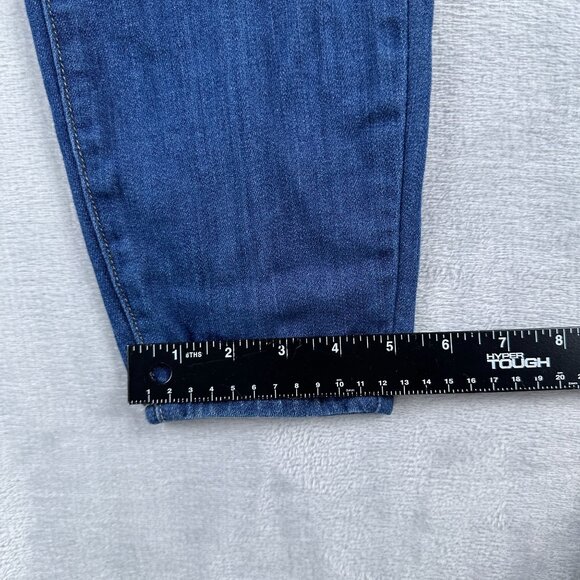 Paige Hoxton Crop Jeans Womens Size 26 Medium Wash Mid Rise Denim Stretch Blue - Picture 10 of 12